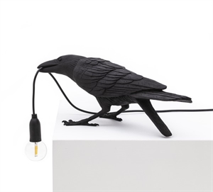 Seletti Bird Playing Lampe à Poser Noir Extérieur