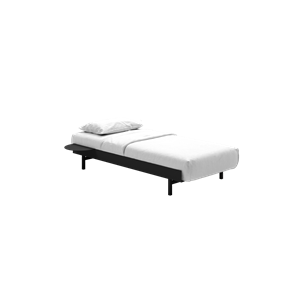 MOEBE Bed Cadre de Lit 90 cm Noir