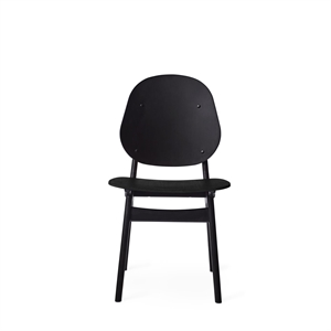 Warm Nordic Noble Chaise de Table à Mangeren Bois de Hêtre Teinté Noir