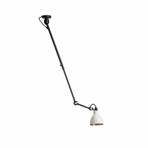 Lampe Gras N302 Plafonnier Noir mat/Blanc/Cuivre