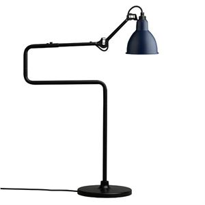 Lampe Gras N317 Lampe à Poser Noir Mat et Bleu Mat