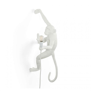 Seletti Monkey Suspension Droite Applique Murale Blanc Extérieur