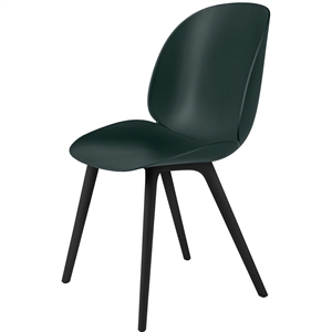 GUBI Beetle Chaise de Table à Manger en Plastique Noir Base/ Vert Foncé