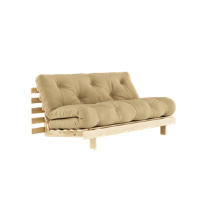 Karup Design Roots Canapé-lit avec Matelas 160x200 758 Beige Blé/Pin