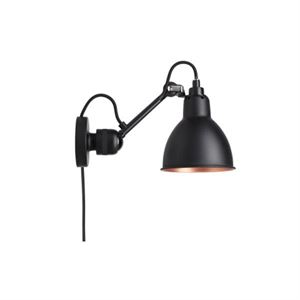 Lampe Gras N304 Applique murale Noir mat et Noir mat/Cuivre avec câble