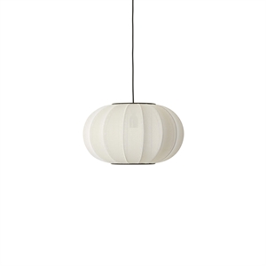 Made By Hand Knit-Blanc Suspension Ovale Blanche Perle Ø45