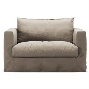 Fauteuil Love Seat Decotique Le Grand Air Nou en Lin Sauvage