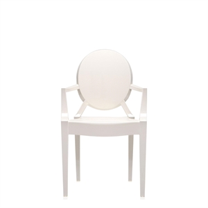 Kartell Louis Ghost Chaise de Salle à Manger Blanc Brillant