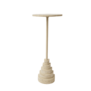 Table d'appoint AYTM SOLUM H78 Sable clair/Travertin