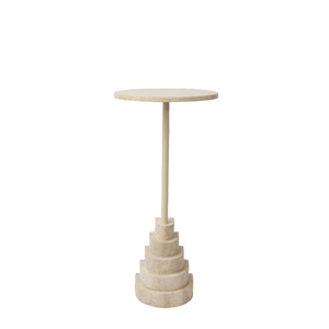 Table d'appoint AYTM SOLUM H67 Sable clair/Travertin