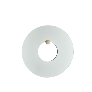 Miroir AYTM CASTELLUM Ø80 Transparent/Travertin