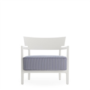 Fauteuil D'extérieur Kartell CARA MAT Blanc/ Bleu
