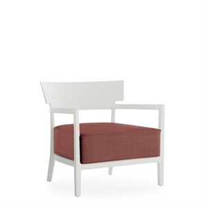 Fauteuil D'extérieur Kartell CARA MAT Blanc/ Bordeaux