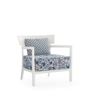 Fauteuil D'extérieur Kartell CARA MAT Liberty Artemis Blanc/ Bleu