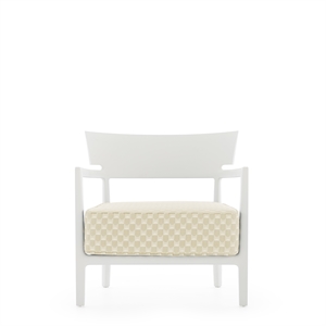 Fauteuil d'extérieur Kartell CARA MAT Liberty Obi Check Blanc/Lait
