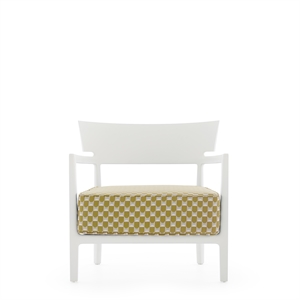 Fauteuil D'extérieur Kartell CARA MAT Liberty Obi Check Blanc/ Jaune