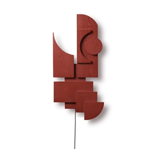 Applique Murale Déco Totem Rouge Basque Veuillez Patienter pour Être Assis