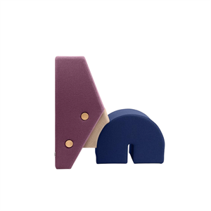 Veuillez Patienter pour Être Assis Fauteuil Keystone Figue Violet/ Blanc Cassé/ Bleu Marine