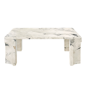 GUBI Doric Table Basse Carrée 80 x 80 cm Gris Electrique
