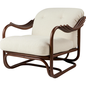 Gubi Poltrone Tria Fauteuil Rotin Foncé/Bouclé 001