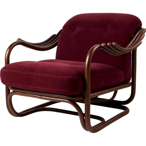 Gubi Poltrone Tria Fauteuil Rotin Foncé/Fuestagno Limonta 006