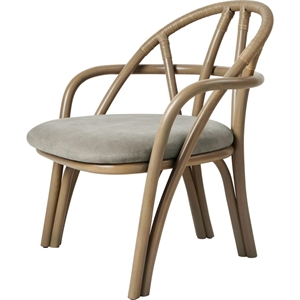 Gubi Bistra Fauteuil Rotin Teinté Olive/Fustagno Limonta 003