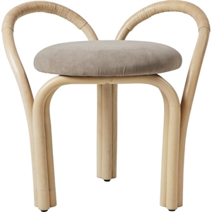 Gubi Bistra Tabouret Rotin Laqué Naturel/Fustagno Limonta 002
