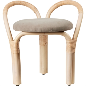 Gubi Bistra Tabouret Rotin Laqué Naturel/Fustagno Limonta 002