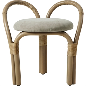 Gubi Bistra Tabouret Rotin Teinté Olive/Fustagno Limonta 003