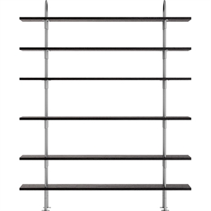 Système D'étagères Gubi Keen 160 6 Étagères en Acier Inoxydable/placage Frêne