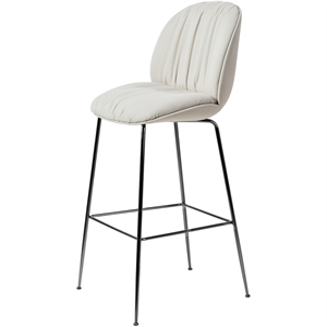 Tabouret de Bar Souple Gubi Beetle H77 Chrome Noir/ Reales 001