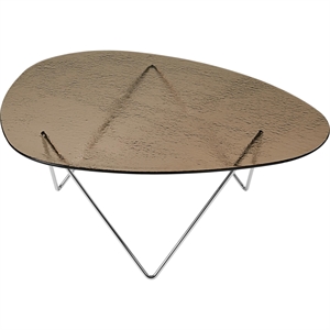 Table Basse Gubi Pedrera Chrome/ Bronze/ Verre