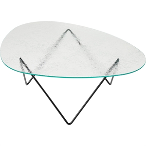 Table Basse Gubi Pedrera Noir Semi-mat/ Transparent/verre