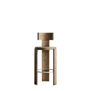 Tabouret de Bar Louise Roe Spina en Chêne Fumé