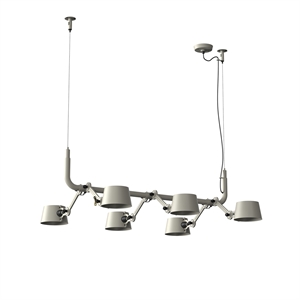 Suspension de 6 Pendentifs Tonone Bolt Gris Cendré