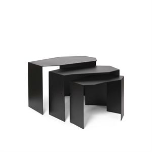 Ferm Living Shard Cluster Table Basse Set de 3 Noir