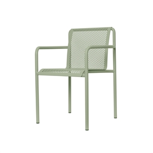 Chaise d'extérieur avec accoudoirs Dapple de Ferm Living , vert thé