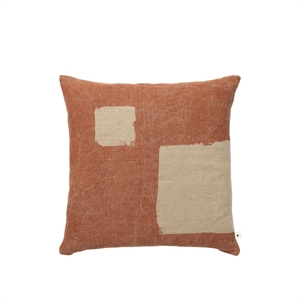 Coussin Oleo 50x50 Ferm Living Terracotta/Naturel