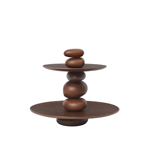 Assiette à gâteau Pebble de Ferm Living, marron foncé