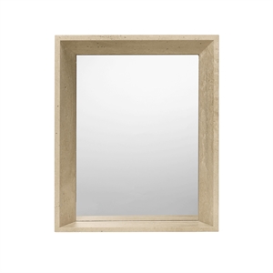 Miroir Lancet Can Lis de Ferm Living x Utzon en travertin