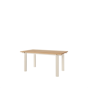 Table de salle à manger Ferm Living Atura 160x90, finition cachemire clair/placage chêne