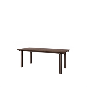 Table de salle à manger Ferm Living Atura 200x90 Chêne teinté foncé/Chocolat noir