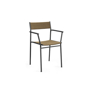 Chaise de Salle à Manger Northern Vev avec Accoudoirs, Corde Noir/marron