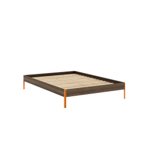 Cadre de Lit Karup Design Core 140x200 Brun Caroube/ Orange Solaire