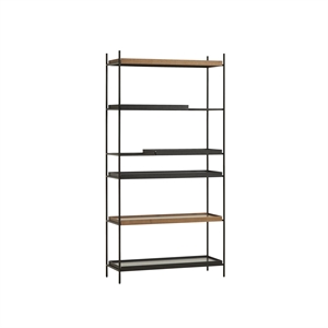 Étagère Haute Woud Tray Configuration 19, Noir/ Noyer