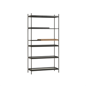 Étagère Haute Woud Tray Configuration 21, Noir/ Noyer