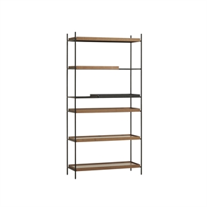 Étagère Haute Woud Tray Configuration 22, Noir/ Noyer