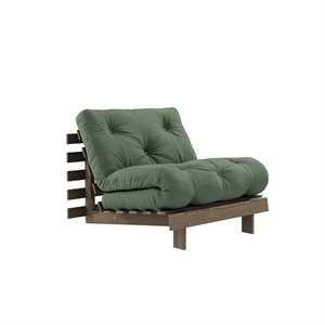 Canapé-lit Karup Roots 90x200 Brun caroube/756 Vert olive