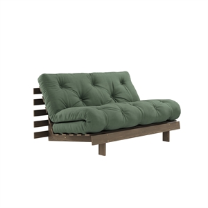 Canapé-lit Karup Roots 140x200 Caroube Brun/756 Vert Olive