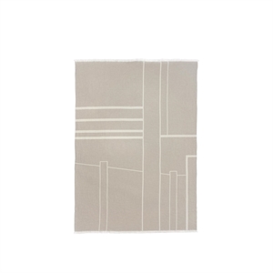 Kristina Dam Studio Architecture Plaid Coton Blanc Cassé/ Beige Melange